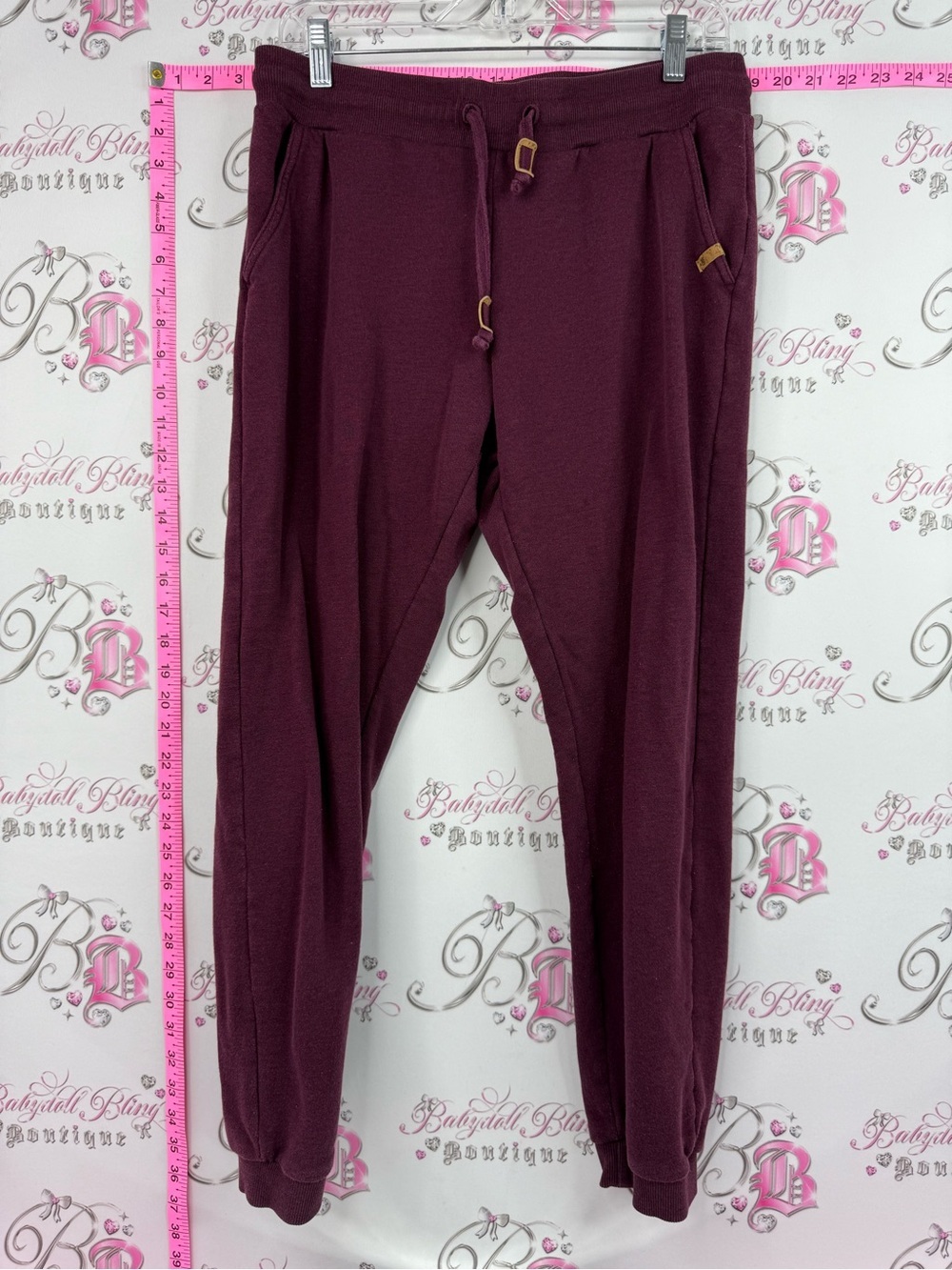 tentree pants sweat pants jogger Burgundy Drawstring Joggers